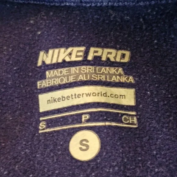 Nike Pro Sweatshirt Womens Small Blue 1/2 Zip DriFit Pullover Activewear - Picture 3 of 13